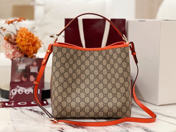 구찌 GG 엠블럼 미디엄 버킷백 815103 오렌지 크로스백 핸드백 레플리카 미러급 SA급 S급 고퀄리티 최상급 하이엔드 가방 [여성] 2