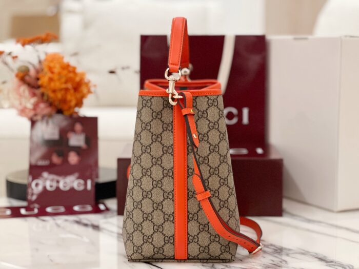 구찌 GG 엠블럼 미디엄 버킷백 815103 오렌지 크로스백 핸드백 레플리카 미러급 SA급 S급 고퀄리티 최상급 하이엔드 가방 [여성] 5