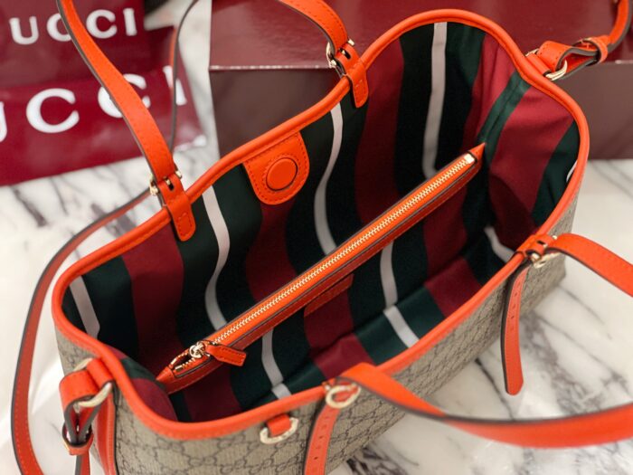 구찌 GG 엠블럼 미디엄 토트백 815214 오렌지 레플리카 미러급 SA급 S급 고퀄리티 최상급 하이엔드 가방 [여성] 3