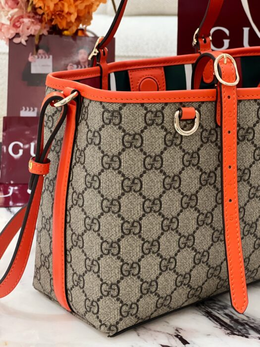 구찌 GG 엠블럼 미디엄 토트백 815214 오렌지 레플리카 미러급 SA급 S급 고퀄리티 최상급 하이엔드 가방 [여성] 8