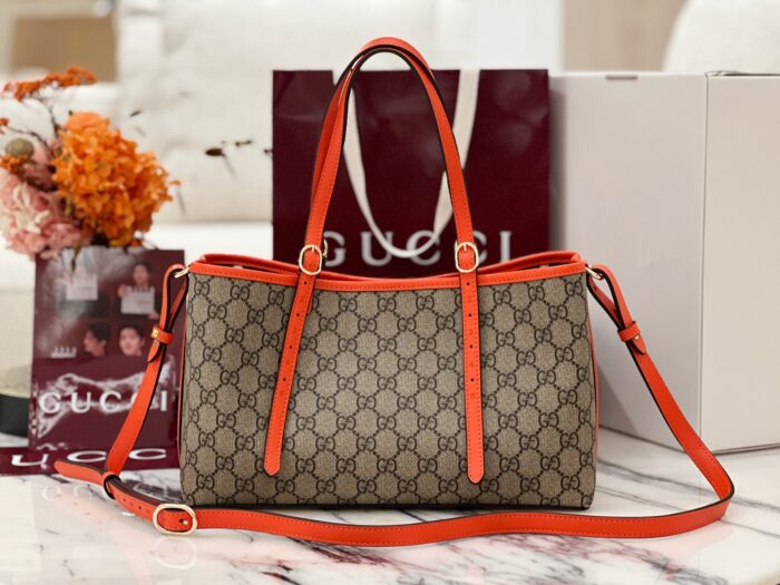 구찌 GG 엠블럼 미디엄 토트백 815214 오렌지 레플리카 미러급 SA급 S급 고퀄리티 최상급 하이엔드 가방 [여성] 2