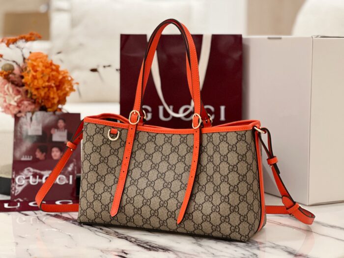 구찌 GG 엠블럼 미디엄 토트백 815214 오렌지 레플리카 미러급 SA급 S급 고퀄리티 최상급 하이엔드 가방 [여성] 4