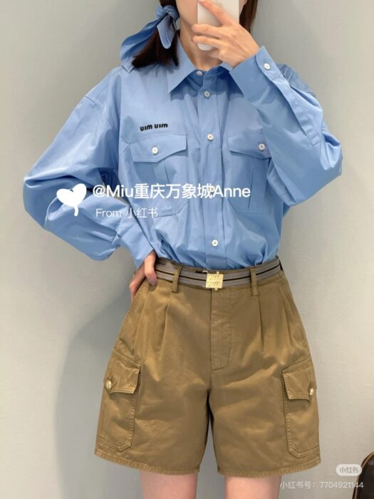 미우미우 반바지 팬츠 (아미그린) 레플리카 미러급 SA급 S급 고퀄리티 하이엔드 최상급 의류 [남성여성공용] 16