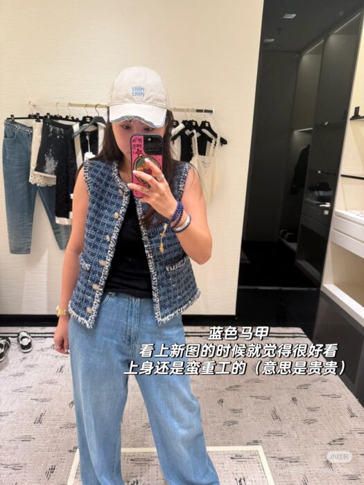 샤넬 블루 체크 베스트 레플리카 미러급 SA급 S급 고퀄리티 하이엔드 최상급 의류 [여성] 3