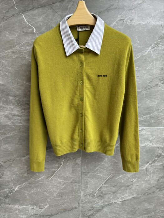 미우미우 카라 장식 캐시미어 가디건 레플리카 미러급 SA급 S급 고퀄리티 하이엔드 최상급 의류 [여성] 6