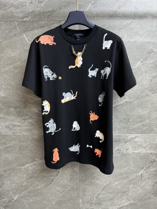 루이비통 고양이와 강아지 티셔츠 레플리카 미러급 SA급 S급 고퀄리티 하이엔드 최상급 의류 [여성] 2