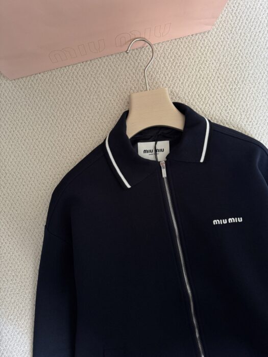 미우미우 본디드 피케 및 테크니컬 저지 블루종 자켓 레플리카 미러급 SA급 S급 고퀄리티 하이엔드 최상급 의류 [여성] 12