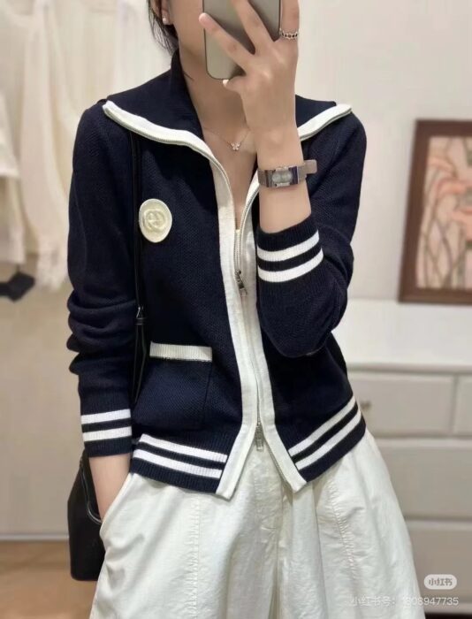 구찌 콘트라스트 니트 가디건 레플리카 미러급 SA급 S급 고퀄리티 하이엔드 최상급 의류 [여성] 2