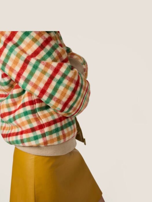 미우미우 플리스 안감 체크 블루종 자켓 레플리카 미러급 SA급 S급 고퀄리티 하이엔드 최상급 의류 [여성] 22