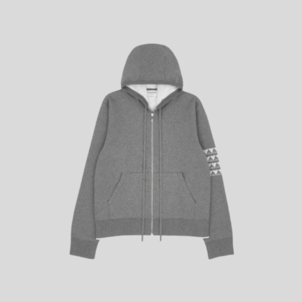 톰브라운 코튼 헥터 자카드 후드 집업 (네이비,그레이) 레플리카 미러급 SA급 S급 고퀄리티 하이엔드 최상급 의류 [남성여성공용]