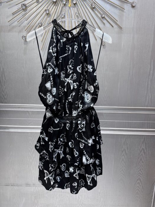 샤넬 프린트 실크 새틴 드레스 레플리카 미러급 SA급 S급 고퀄리티 하이엔드 최상급 의류 [여성] 2