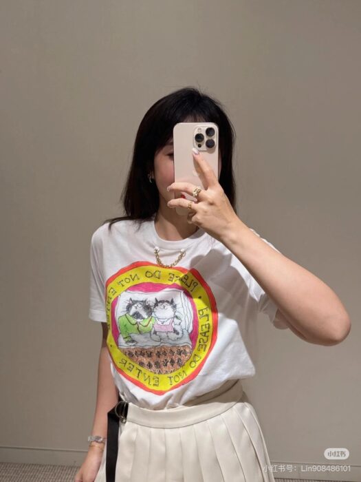 루이비통 캣 스탬프 티셔츠 레플리카 미러급 SA급 S급 고퀄리티 하이엔드 최상급 의류 [여성] 3