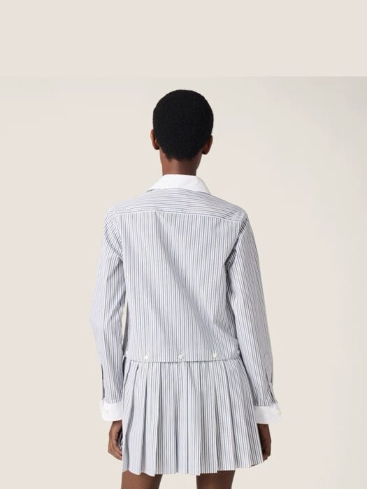 미우미우 플리츠 스트라이프 포플린 미니드레스 레플리카 미러급 SA급 S급 고퀄리티 하이엔드 최상급 의류 [여성] 18