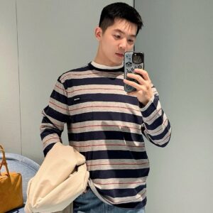 미우미우 포켓 모노그램 스트라이프 긴팔티 네이비 그레이 레플리카 미러급 SA급 S급 고퀄리티 하이엔드 최상급 의류 [남성여성공용]