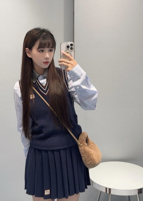 미우 미우 울 앤 캐시미어 스커트 레플리카 미러급 SA급 S급 고퀄리티 하이엔드 최상급 의류 [여성] 5