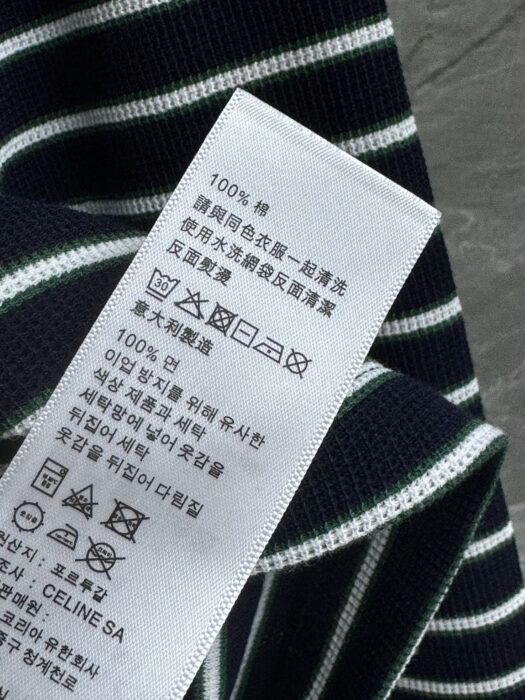 셀린느 트리오페 스트라이프 폴로 여성 카라 긴팔 티셔츠 레플리카 미러급 SA급 S급 고퀄리티 하이엔드 최상급 의류 [여성] 13