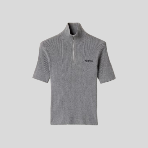 미우미우 코튼 하프 지퍼 스웨터 레플리카 미러급 SA급 S급 고퀄리티 하이엔드 최상급 의류 [여성]