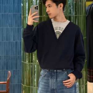 로에베 페이크 레이어링 맨투맨 네이비 레플리카 미러급 SA급 S급 고퀄리티 하이엔드 최상급 의류 [남성여성공용]