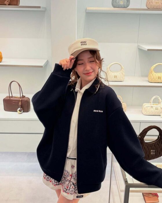 미우미우 본디드 피케 및 테크니컬 저지 블루종 자켓 레플리카 미러급 SA급 S급 고퀄리티 하이엔드 최상급 의류 [여성] 4