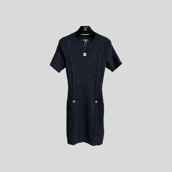 샤넬 반팔 니트 드레스 레플리카 미러급 SA급 S급 고퀄리티 하이엔드 최상급 의류 [여성]