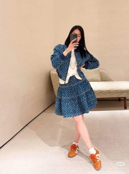 루이비통 모노그램 데님 티어드 스커트 레플리카 미러급 SA급 S급 고퀄리티 하이엔드 최상급 의류 [여성] 5