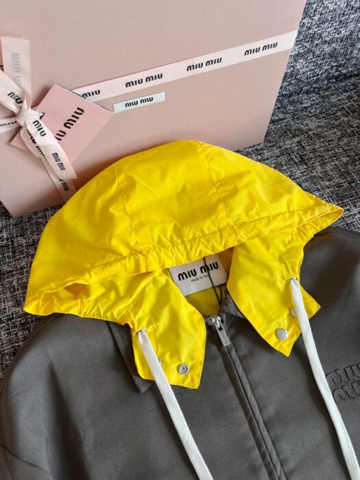 미우미우 키드 모헤어 및 테크니컬 퐁제 블루종 자켓 레플리카 미러급 SA급 S급 고퀄리티 하이엔드 최상급 의류 [여성] 9