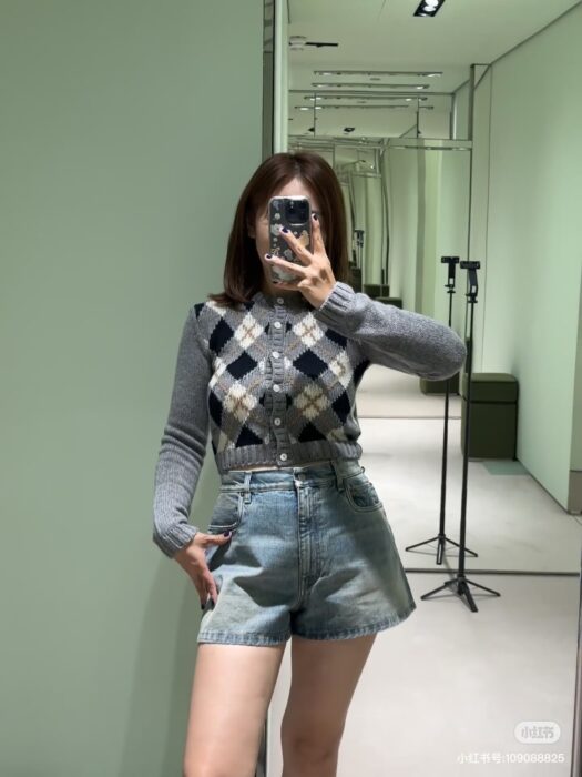 프라다 아가일 니트 캐시미어 가디건 레플리카 미러급 SA급 S급 고퀄리티 하이엔드 최상급 의류 [여성] 7