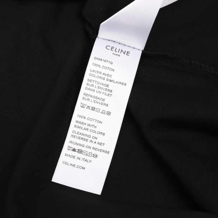 셀린느 로고 프린트 코튼 티셔츠 (화이트,블랙) 레플리카 미러급 SA급 S급 고퀄리티 하이엔드 최상급 의류 [남성여성공용] 10