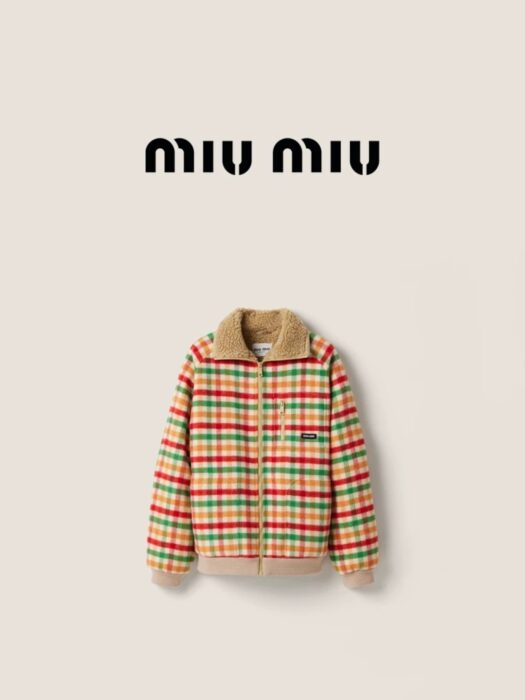 미우미우 플리스 안감 체크 블루종 자켓 레플리카 미러급 SA급 S급 고퀄리티 하이엔드 최상급 의류 [여성] 19