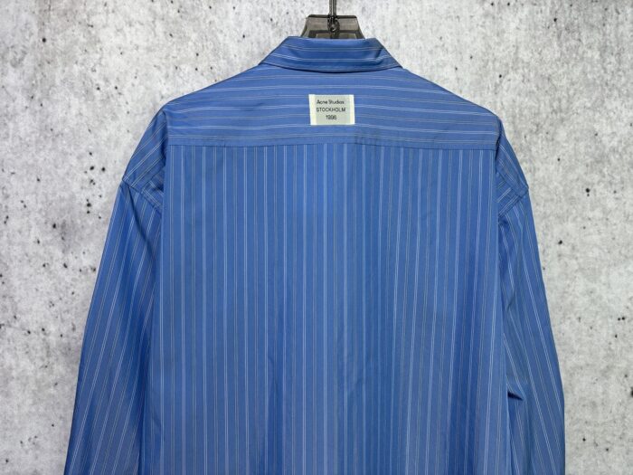 아크네스튜디오 캐쥬얼 스트라이프 긴팔 셔츠 블루 레플리카 미러급 SA급 S급 고퀄리티 하이엔드 최상급 의류 [남성] 7