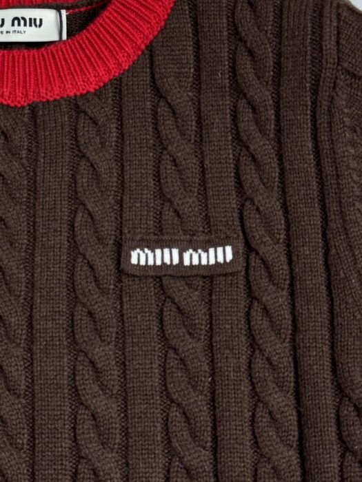 미우미우 울 및 코튼 스웨터 레플리카 미러급 SA급 S급 고퀄리티 하이엔드 최상급 의류 [여성] 7