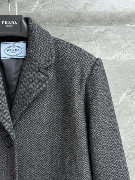 프라다 싱글브레스트 헤링본 울 자켓 레플리카 미러급 SA급 S급 고퀄리티 하이엔드 최상급 의류 [여성] 6