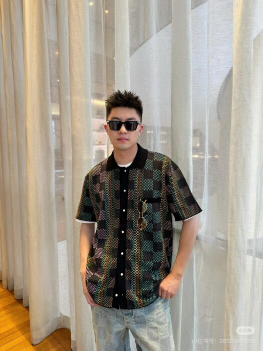 루이비통 다미에 쇼트 슬리브드 코튼 니트 셔츠 레플리카 미러급 SA급 S급 고퀄리티 하이엔드 최상급 의류 [남성여성공용] 3