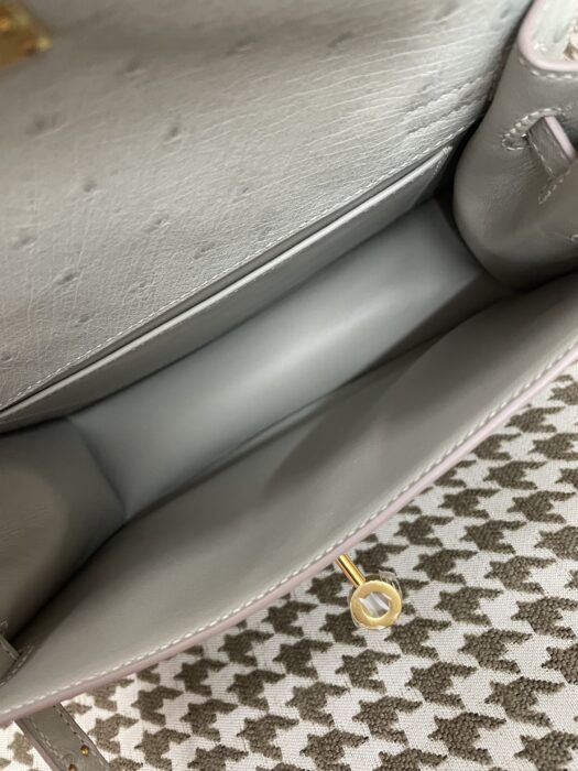 에르메스 켈리백 단스 금장 타조 가죽 연 그레이 레플리카 미러급 SA급 S급 고퀄리티 최상급 하이엔드 가방 [여성] 3