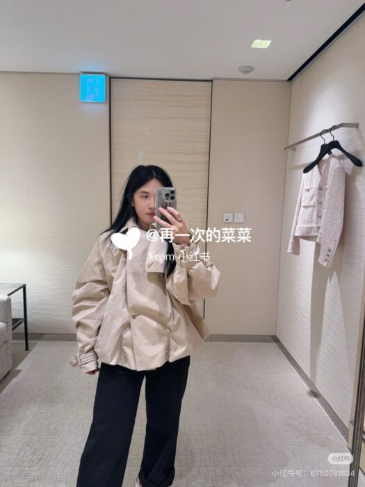 샤넬 뉴 카키 숏 더블브레스트 버드 트렌치 코트 레플리카 미러급 SA급 S급 고퀄리티 하이엔드 최상급 의류 [여성] 16