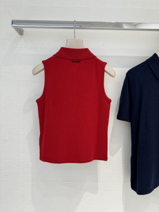 미우미우 슬리브리스 폴로 셔츠 레플리카 미러급 SA급 S급 고퀄리티 하이엔드 최상급 의류 [여성] 7