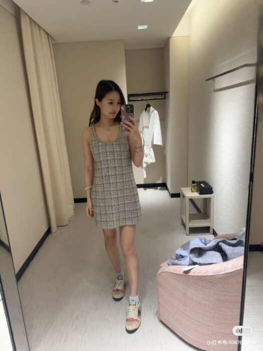 샤넬 골드 체크 드레스 레플리카 미러급 SA급 S급 고퀄리티 하이엔드 최상급 의류 [여성] 7