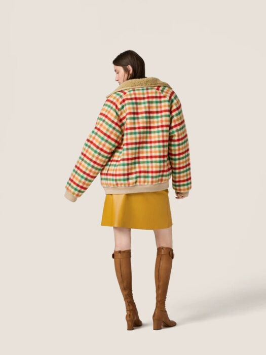 미우미우 플리스 안감 체크 블루종 자켓 레플리카 미러급 SA급 S급 고퀄리티 하이엔드 최상급 의류 [여성] 21