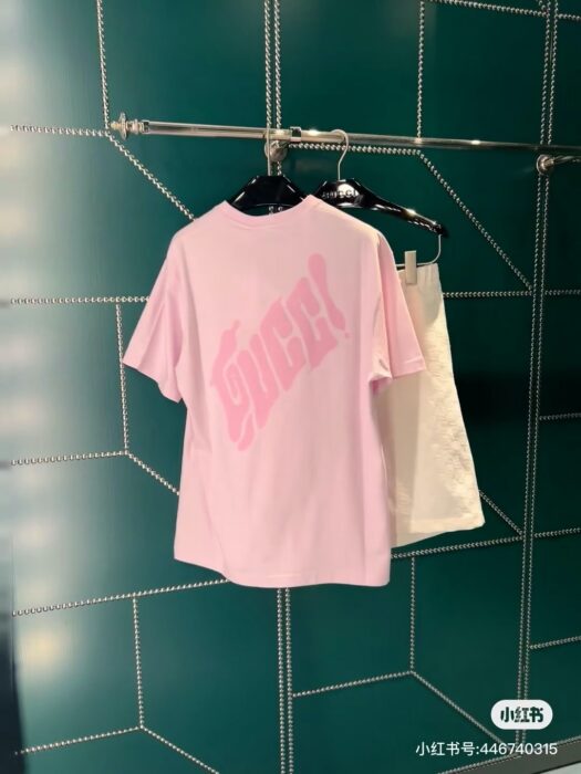 구찌 핑크 반팔 티셔츠 레플리카 미러급 SA급 S급 고퀄리티 하이엔드 최상급 의류 [남성여성공용] 14