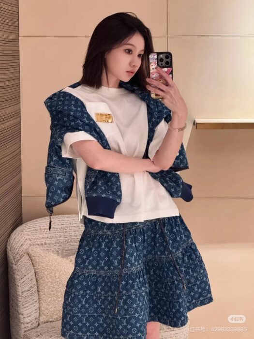 루이비통 모노그램 데님 티어드 스커트 레플리카 미러급 SA급 S급 고퀄리티 하이엔드 최상급 의류 [여성] 8