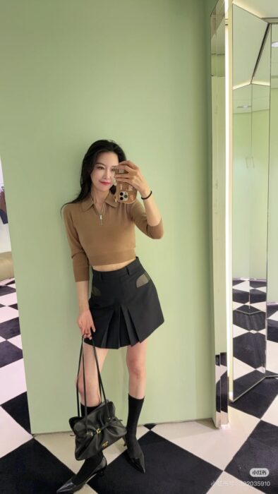 프라다 카멜 캐시미어 폴로 셔츠 레플리카 미러급 SA급 S급 고퀄리티 하이엔드 최상급 의류 [여성] 6