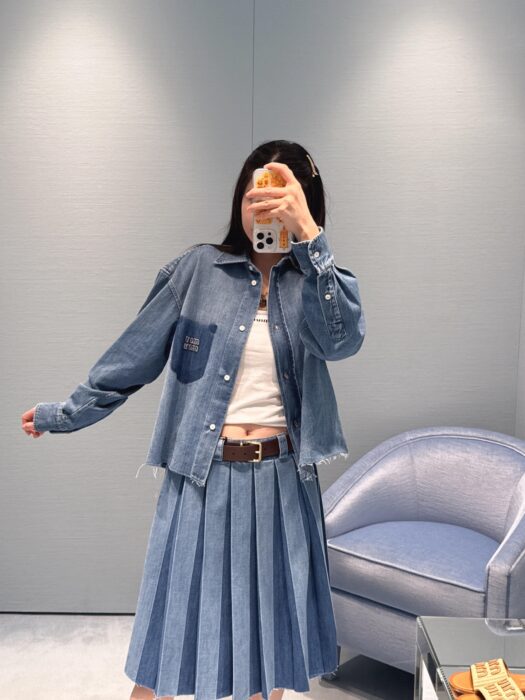미우미우 데님 셔츠 레플리카 미러급 SA급 S급 고퀄리티 하이엔드 최상급 의류 [여성] 7