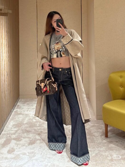 루이비통 커프 스트레이트 플레어 팬츠 레플리카 미러급 SA급 S급 고퀄리티 하이엔드 최상급 의류 [여성] 13