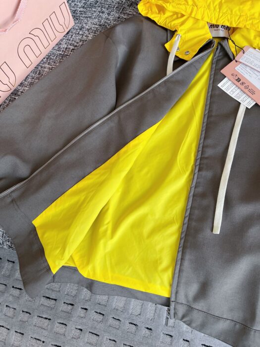 미우미우 키드 모헤어 및 테크니컬 퐁제 블루종 자켓 레플리카 미러급 SA급 S급 고퀄리티 하이엔드 최상급 의류 [여성] 14