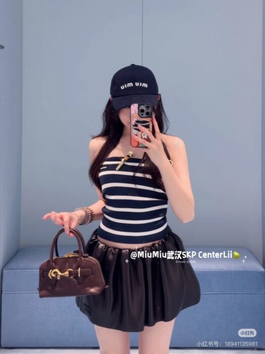 미우미우 나파 가죽 자켓, 스커트 레플리카 미러급 SA급 S급 고퀄리티 하이엔드 최상급 의류 [여성] 16