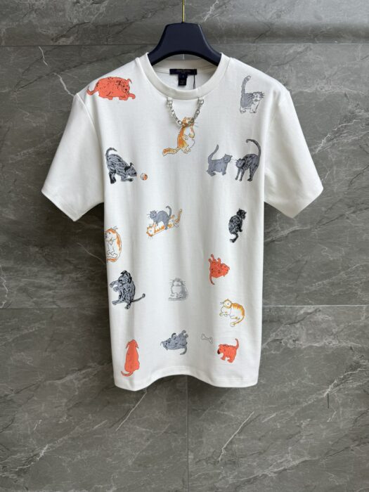 루이비통 고양이와 강아지 티셔츠 레플리카 미러급 SA급 S급 고퀄리티 하이엔드 최상급 의류 [여성] 2