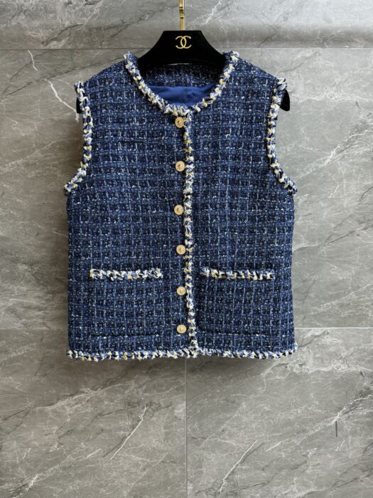 샤넬 블루 체크 베스트 레플리카 미러급 SA급 S급 고퀄리티 하이엔드 최상급 의류 [여성] 6