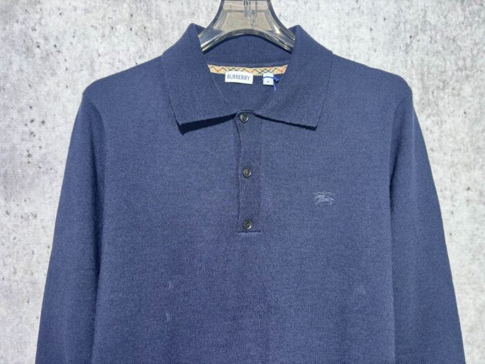버버리 승마 자수 단색 긴팔티 카라티 폴로티 네이비 레플리카 미러급 SA급 S급 고퀄리티 하이엔드 최상급 의류 [남성] 3
