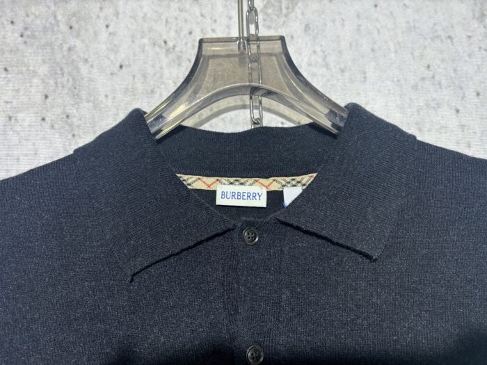 버버리 승마 자수 단색 긴팔티 카라티 폴로티 블랙 레플리카 미러급 SA급 S급 고퀄리티 하이엔드 최상급 의류 [남성] 9