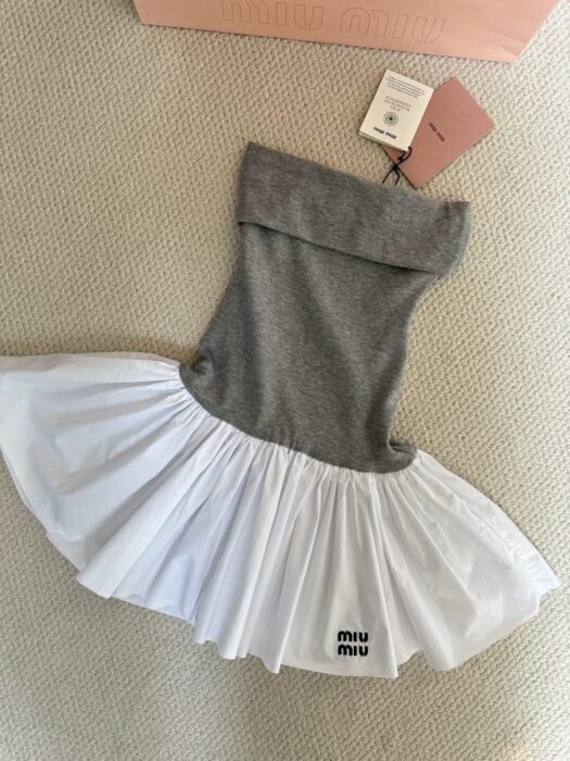 미우 미우 포플린 앤 저지 미니스커트 레플리카 미러급 SA급 S급 고퀄리티 하이엔드 최상급 의류 [여성] 25